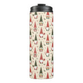 Kerstkabouter Feestpatroon Thermosbeker (Voorkant)