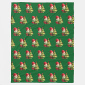 Kerstkabouter Fleece Deken (Voorkant)