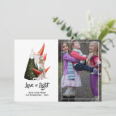 Kerstkabouter Foto Feestdagenkaart (Staand voorkant)