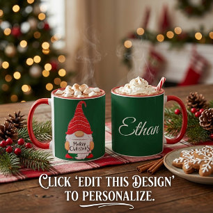 Kerstkabouter gepersonaliseerd mok