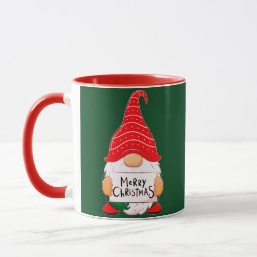 Kerstkabouter gepersonaliseerd mok (Links)
