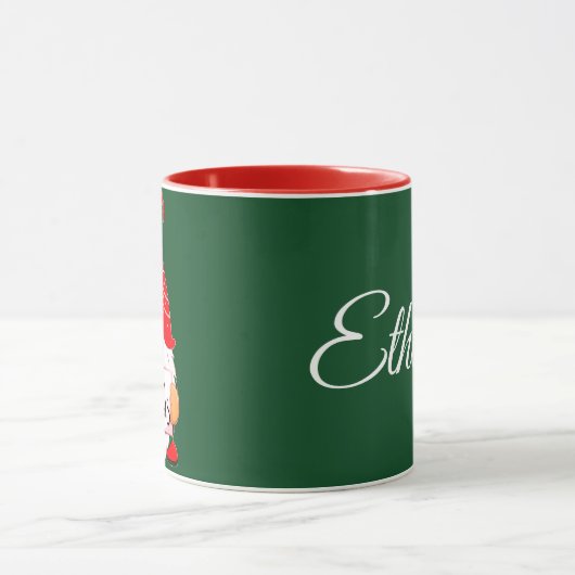 Kerstkabouter gepersonaliseerd mok (Midden)