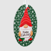 Kerstkabouter gepersonaliseerd ornament (voorkant)