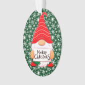 Kerstkabouter gepersonaliseerd ornament (voorkant)