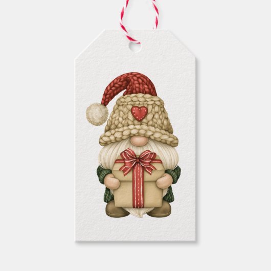 Kerstkabouter Geschenk Cadeaulabel (Voorkant)