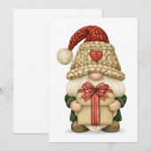 Kerstkabouter Geschenk Feestdagenkaart (Voorkant / Achterkant)