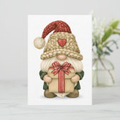 Kerstkabouter Geschenk Feestdagenkaart (Staand voorkant)