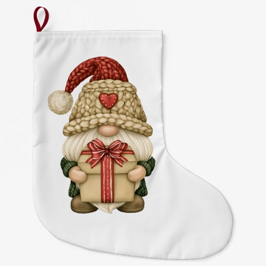 Kerstkabouter Geschenk Grote Kerstsok (Voorkant)