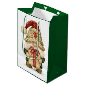 Kerstkabouter Geschenk Medium Cadeauzakje (Voorkant Gekanteld)