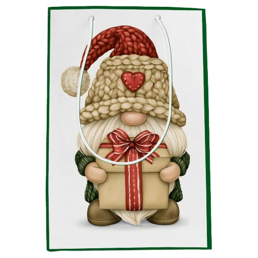Kerstkabouter Geschenk Medium Cadeauzakje (Voorkant)