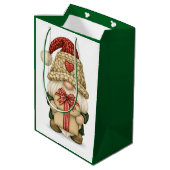 Kerstkabouter Geschenk Medium Cadeauzakje (Achterkant Gekanteld)