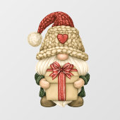 Kerstkabouter Geschenk Raamsticker (Vel)