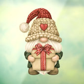 Kerstkabouter Geschenk Raamsticker (Vel 3)