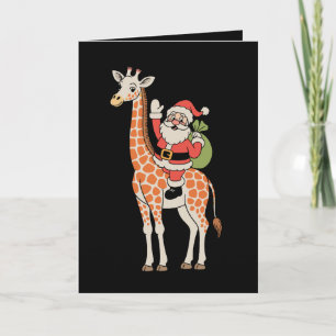 Kerstkabouter Giraffe Kerst Familie Xmas Vakantie  Kaart