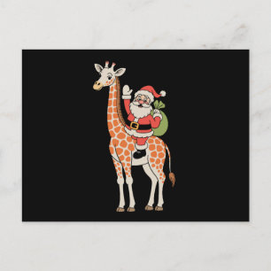 Kerstkabouter Giraffe Kerstmis Familie Xmas Vakant Feestdagenkaart