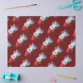 Kerstkabouter Gonk gekleed in een feestelijke outf Tissuepapier (Craft)