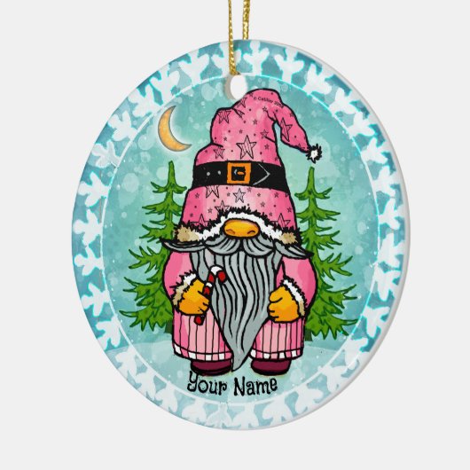 kerstkabouter keramisch ornament (Links)