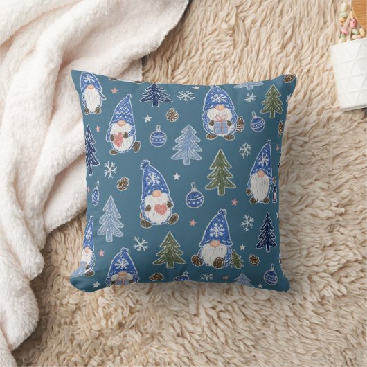 Kerstkabouter Kerstboom Patroon Kussen (Deken)