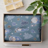 Kerstkabouter Kerstboom Patroon Tissuepapier (Geschenk)