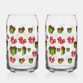 Kerstkabouter met cadeau | Festief Blikvorm Glas (Rechts)