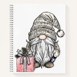 Kerstkabouter met cadeaujournaal notitieboek