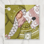 Kerstkabouter met cadeaus Favorietlabels Bedankjes Labels (Voorkant)
