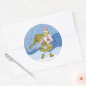 Kerstkabouter met cadeaus Sticker (Envelop)