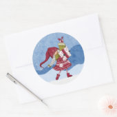 Kerstkabouter met cadeaus Sticker (Envelop)