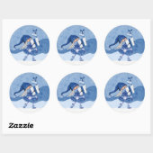 Kerstkabouter met cadeaus Sticker (Vel)