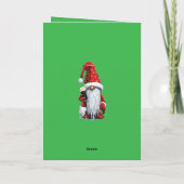 Kerstkabouter met een glas Ierse droge stout Feestdagen Kaart (Achterkant)