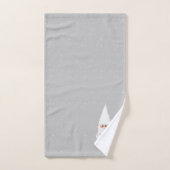 Kerstkabouter met Hart op Lichtgrijs Bad Handdoek (Handdoek)