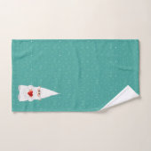 Kerstkabouter met Hart op Teal Bad Handdoek (Handdoek)