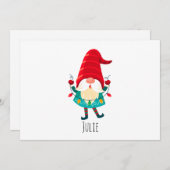 Kerstkabouter met kerstlichtjes feestdagenkaart (Voorkant / Achterkant)