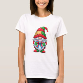Kerstkabouter met kleurrijke strik Holiday  T-shirt