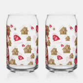 Kerstkabouter met peperkoekmannen, Festive Blikvorm Glas (Achterkant)
