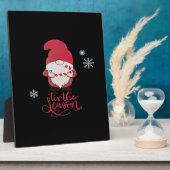 Kerstkabouter Met Suikerrietstok Fotoplaat (Zijkant)