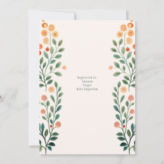 Kerstkabouter 'Oh Deer' Baby Shower Kaart (Achterkant)