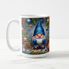 Kerstkabouter omringd door Festieve Decoraties Koffiemok