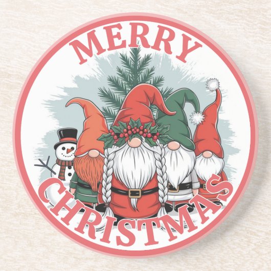 Kerstkabouter Onderzetter (Voorkant)