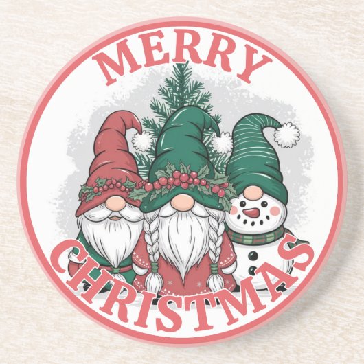 Kerstkabouter Onderzetter (Voorkant)