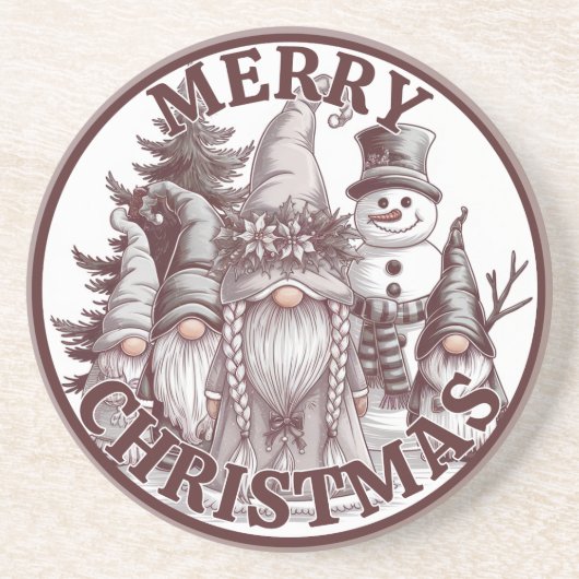 Kerstkabouter Onderzetter (Voorkant)