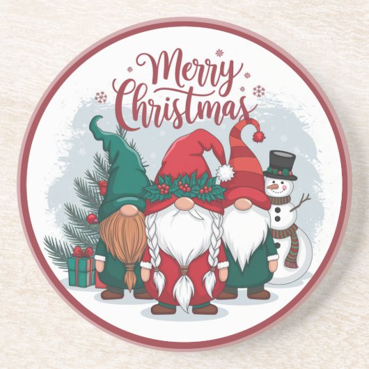 Kerstkabouter Onderzetter (Voorkant)