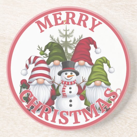 Kerstkabouter Onderzetter (Voorkant)