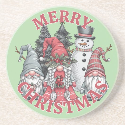 Kerstkabouter Onderzetter (Voorkant)