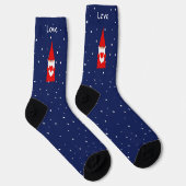 Kerstkabouter op marineblauw sokken (Rechts)