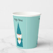 Kerstkabouter op turquoise papieren bekers (Rechts)