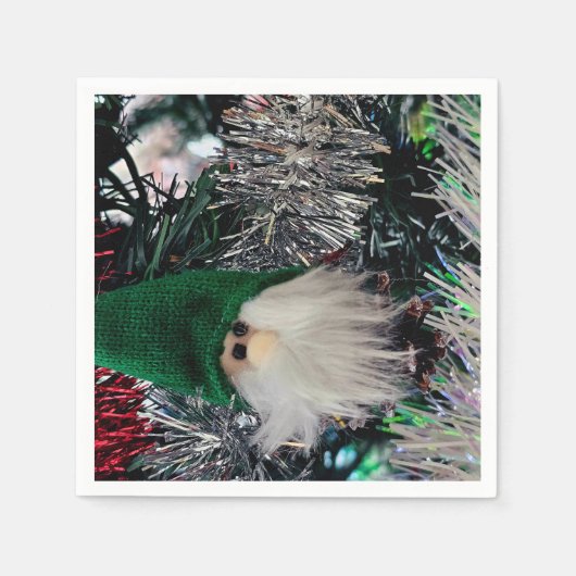 Kerstkabouter ornament servet (Voorkant)