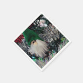 Kerstkabouter ornament servet (Hoek)