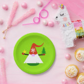 Kerstkabouter papieren bordje (Feest)