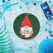 Kerstkabouter papieren bordje (Feest)